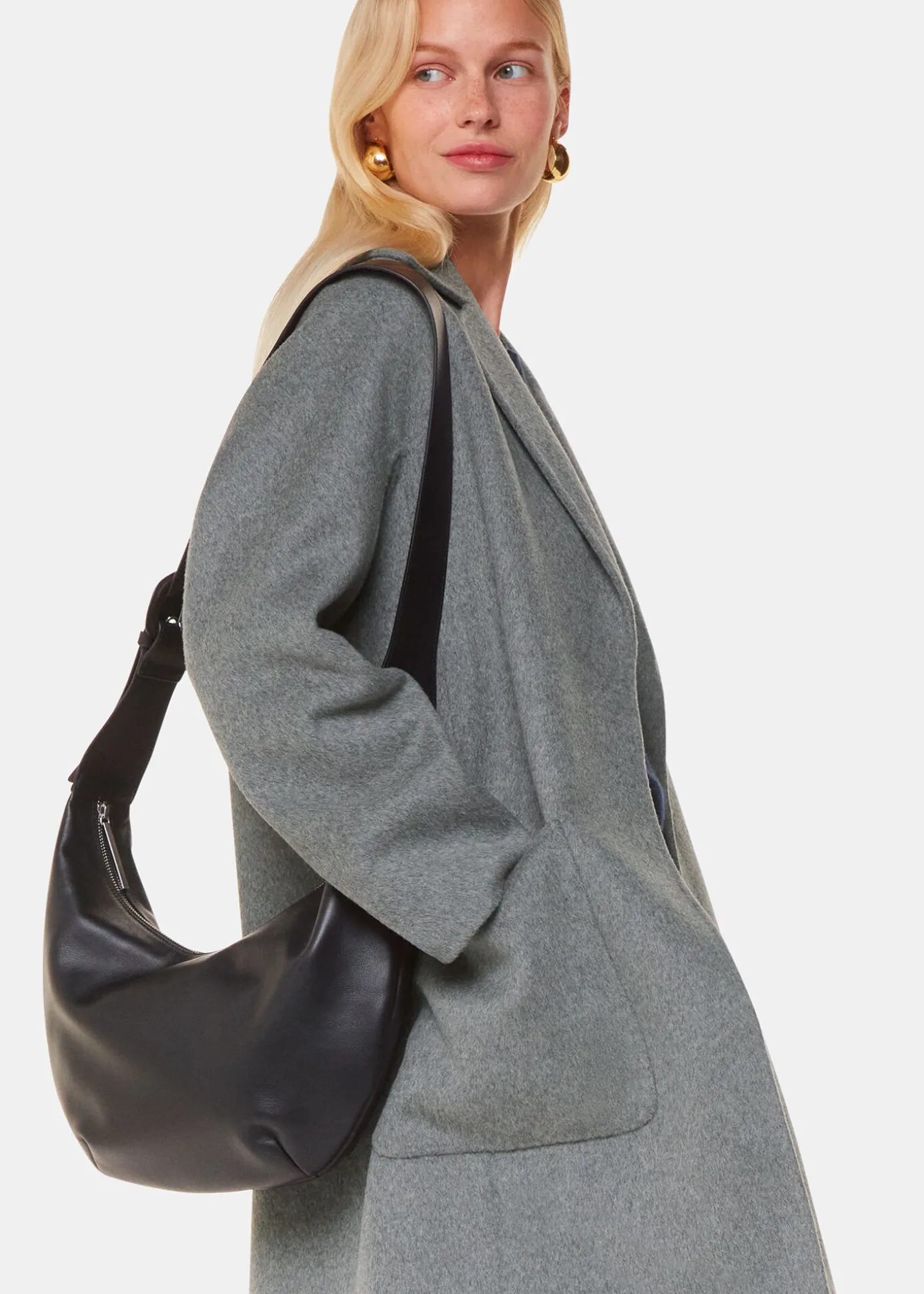 Grey Cassie Double Face Pocket Coat