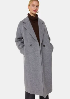 Grey Eliza Double Breasted Coat