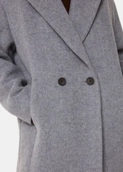 Grey Eliza Double Breasted Coat