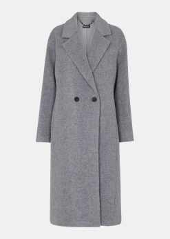Grey Eliza Double Breasted Coat