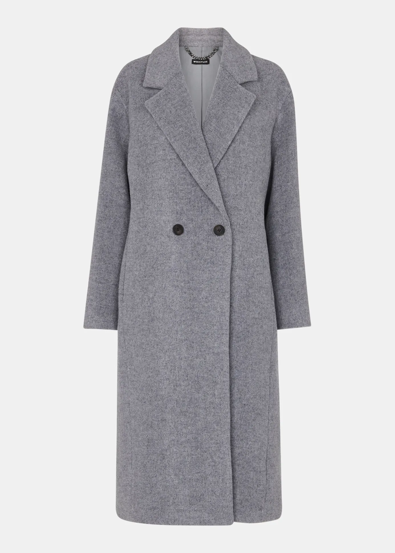 Grey Eliza Double Breasted Coat
