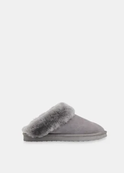 Grey Emilia Cuff Slipper
