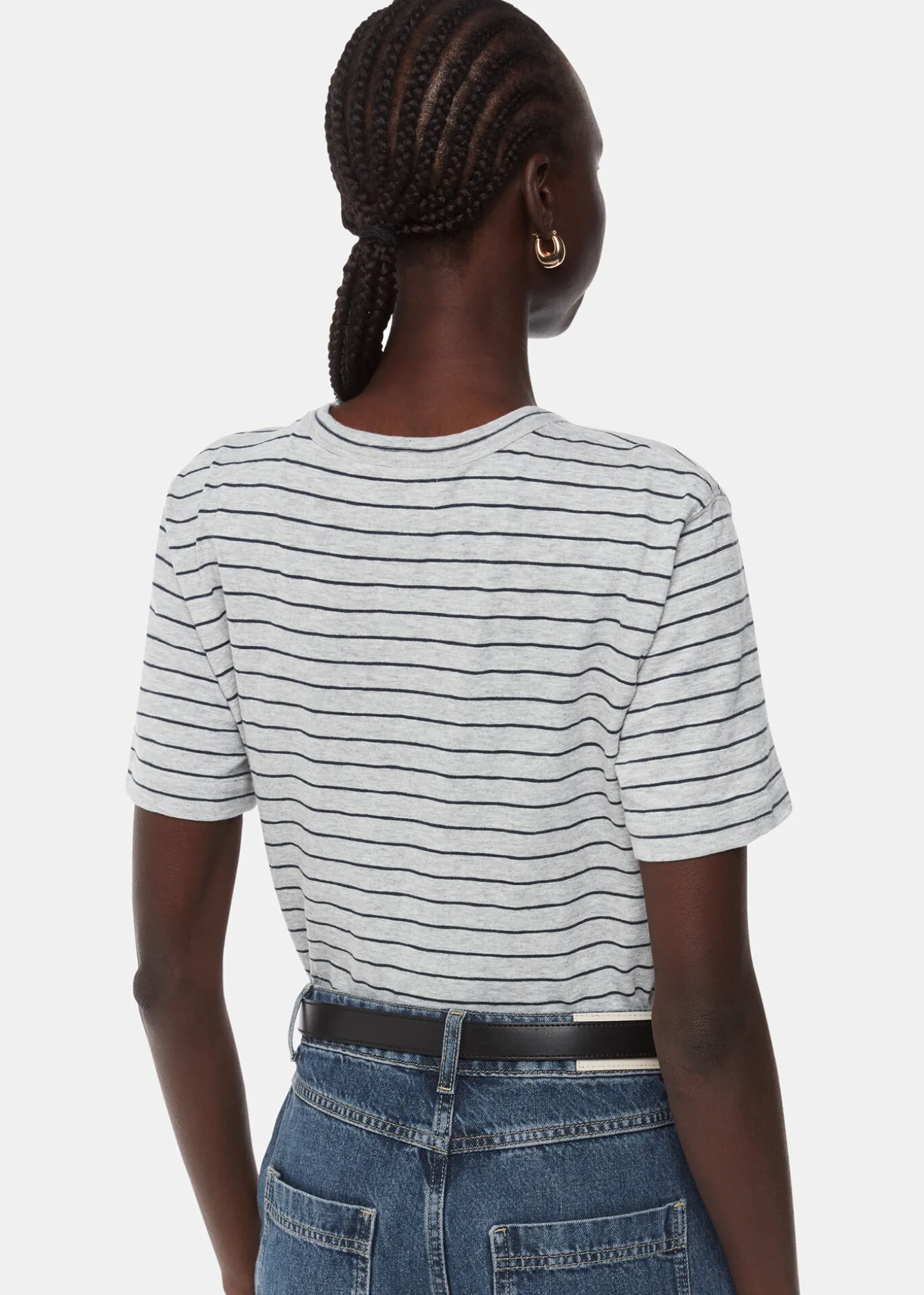 Grey Emily Ultimate Stripe T-Shirt