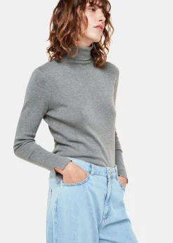 Grey Maja Knitted Polo Neck Knit