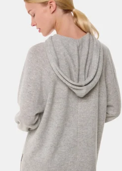 Grey Marl Cashmere Hoodie