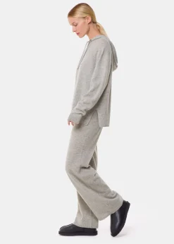 Grey Marl Cashmere Hoodie