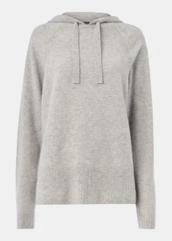 Grey Marl Cashmere Hoodie