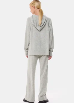 Grey Marl Cashmere Straight Leg Jogger