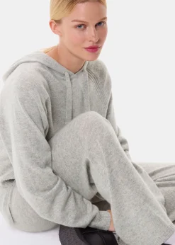 Grey Marl Cashmere Straight Leg Jogger
