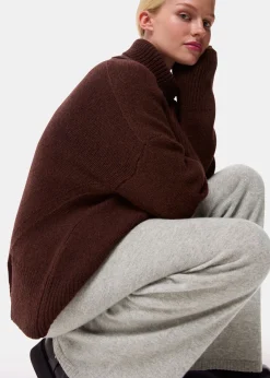 Grey Marl Cashmere Straight Leg Jogger