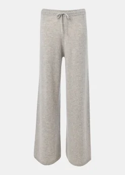 Grey Marl Cashmere Straight Leg Jogger