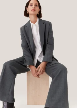 Grey Marl Natalie Wool Blend Trouser