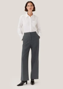 Grey Marl Natalie Wool Blend Trouser