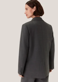 Grey Marl Natalie Wool Blend Blazer