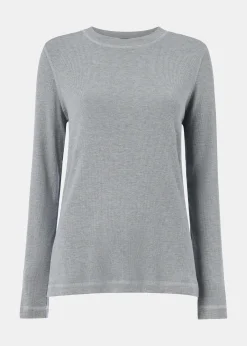 Grey Marl Rib Jersey Pyjama Top