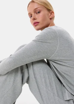 Grey Marl Rib Jersey Pyjama Bottom