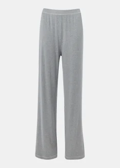 Grey Marl Rib Jersey Pyjama Bottom