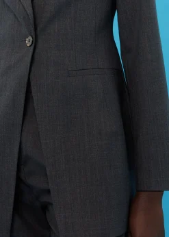 Grey Mia Elongated Waist Blazer