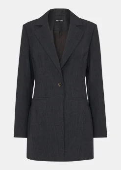 Grey Mia Elongated Waist Blazer