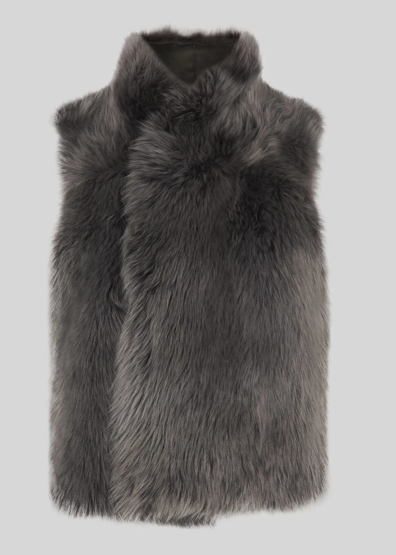 Grey Sheepskin Reversible Gilet