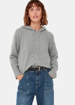 Grey Textured Hooded Sweater