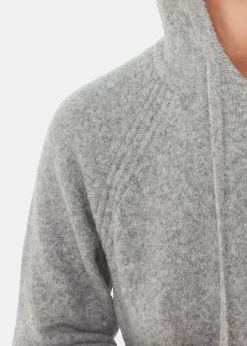 Grey Textured Hooded Sweater