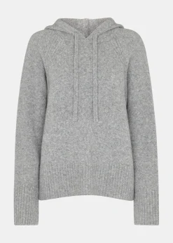 Grey Textured Hooded Sweater
