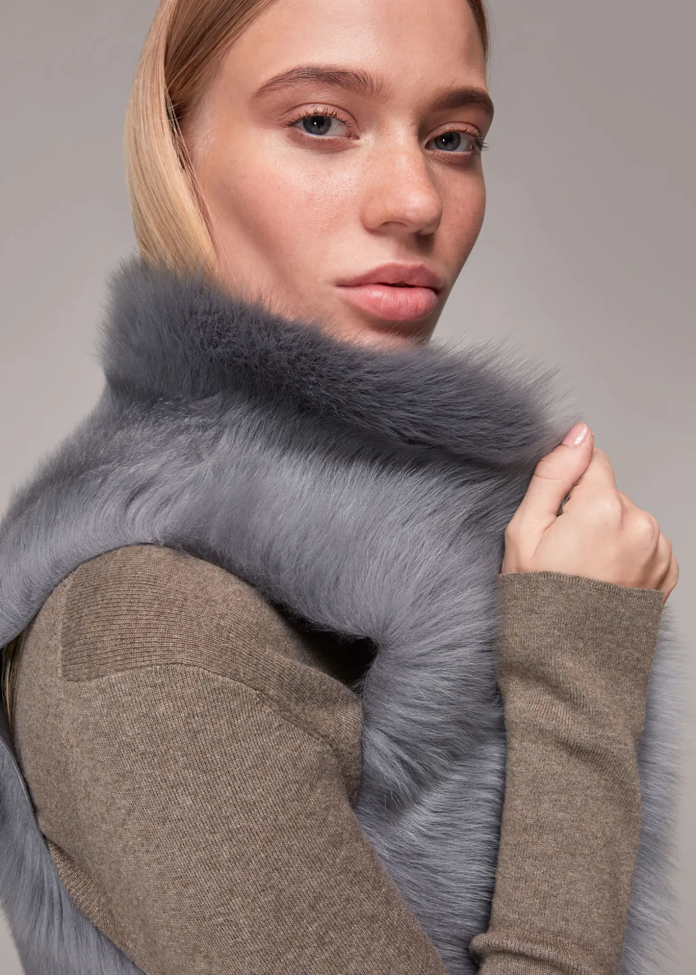 Grey Toscana Sheepskin Gilet