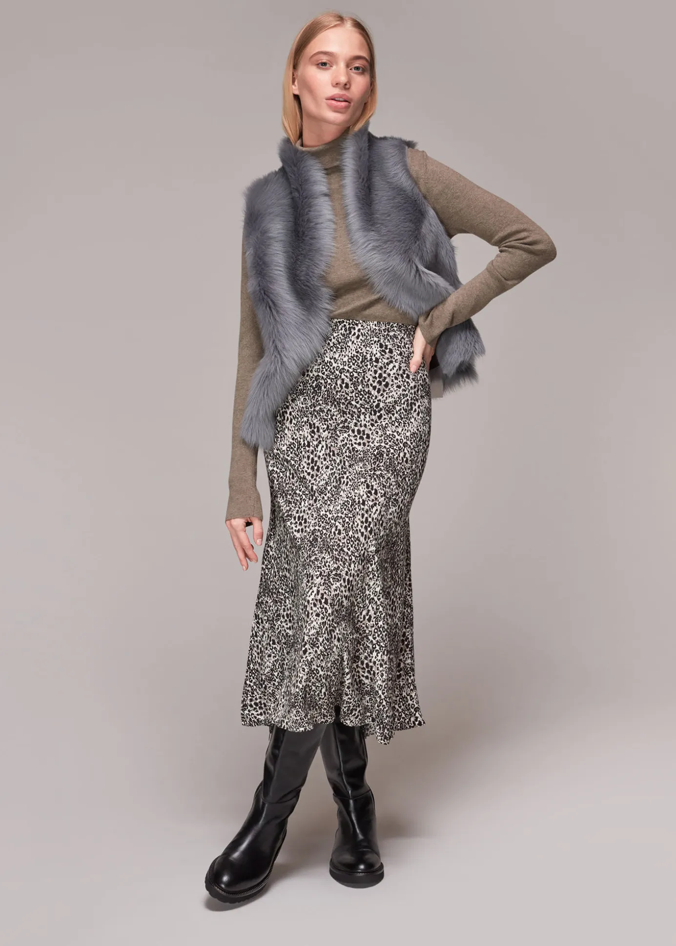Grey Toscana Sheepskin Gilet