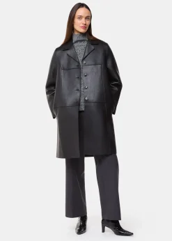 Grey Wool Fleck Funnel Neck Knit