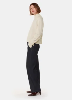 Ivory Cashmere Funnel Neck