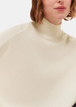 Ivory Cashmere Funnel Neck