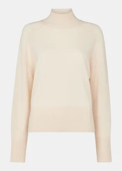 Ivory Cashmere Funnel Neck