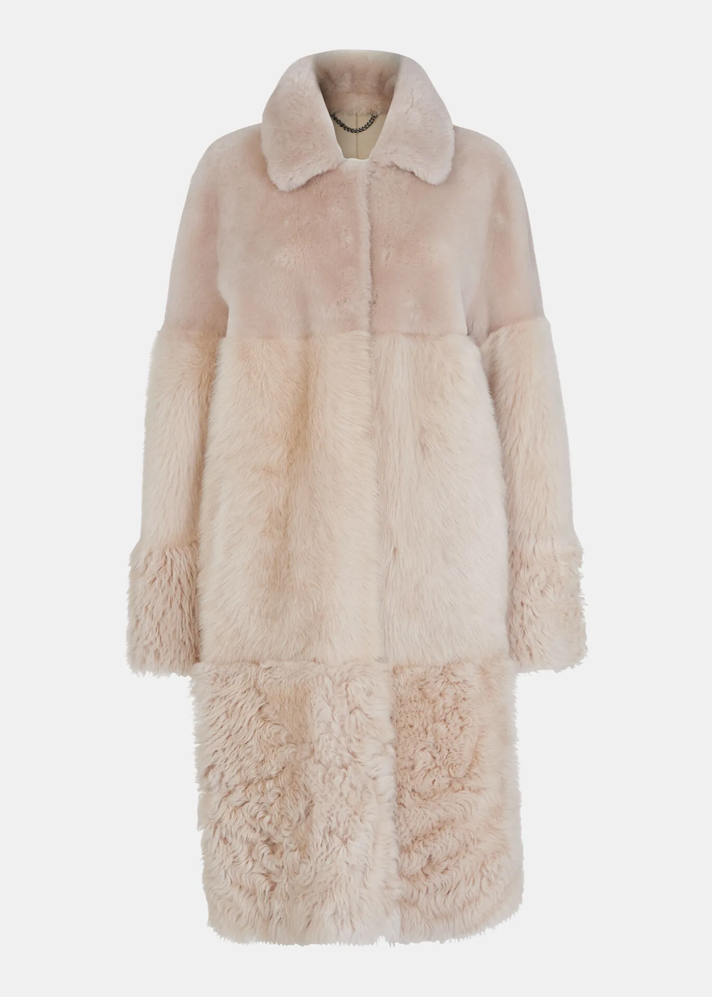 Ivory Cossma Shearling Longline Coat