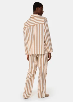 Ivory Cotton Stripe Pyjama Bottom