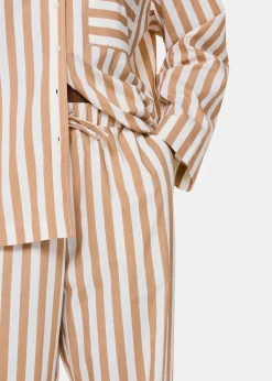 Ivory Cotton Stripe Pyjama Bottom