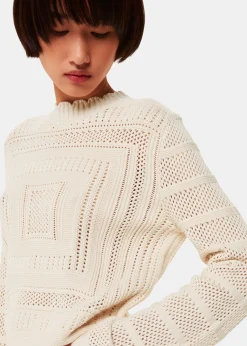 Ivory Crochet Detail Knit