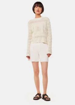 Ivory Crochet Detail Knit