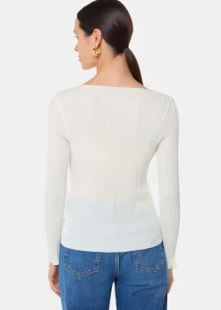 Ivory Elsa Plisse Top