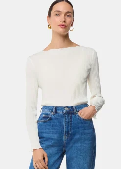 Ivory Elsa Plisse Top