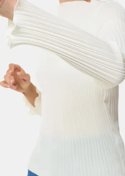 Ivory Elsa Plisse Top
