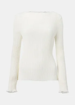 Ivory Elsa Plisse Top