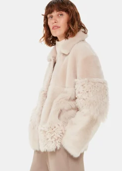 Ivory Hema Shearling Coat