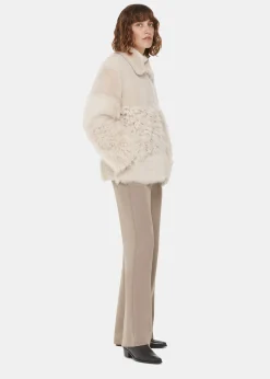 Ivory Hema Shearling Coat