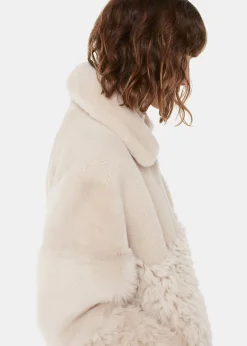 Ivory Hema Shearling Coat