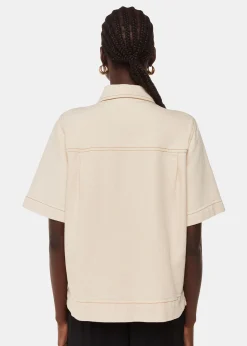 Ivory Jade Short Sleeve Denim Shirt