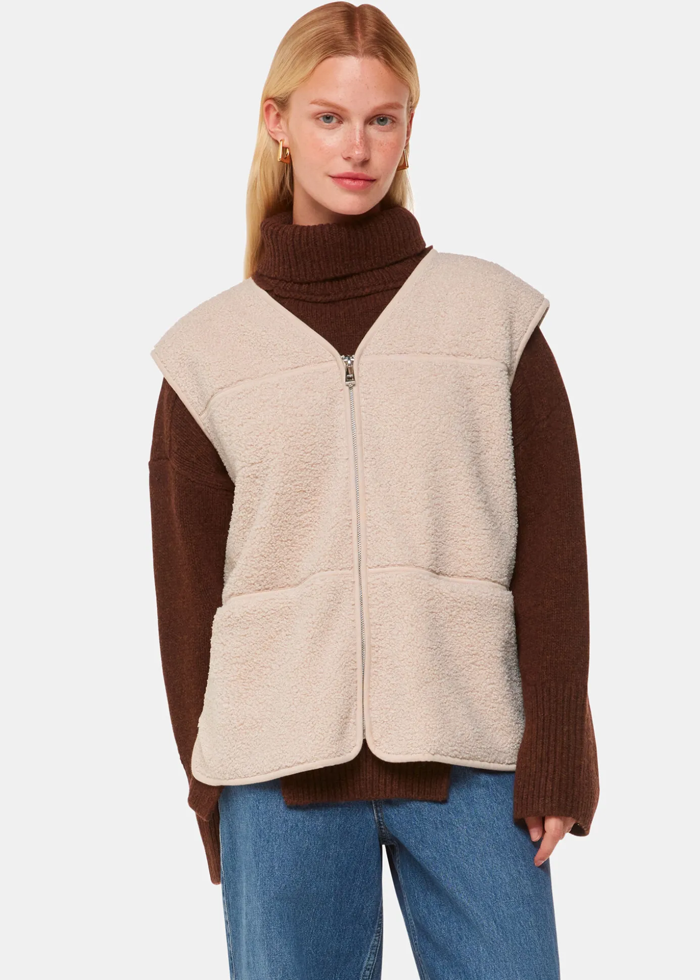 Ivory Josie Fleece Gilet