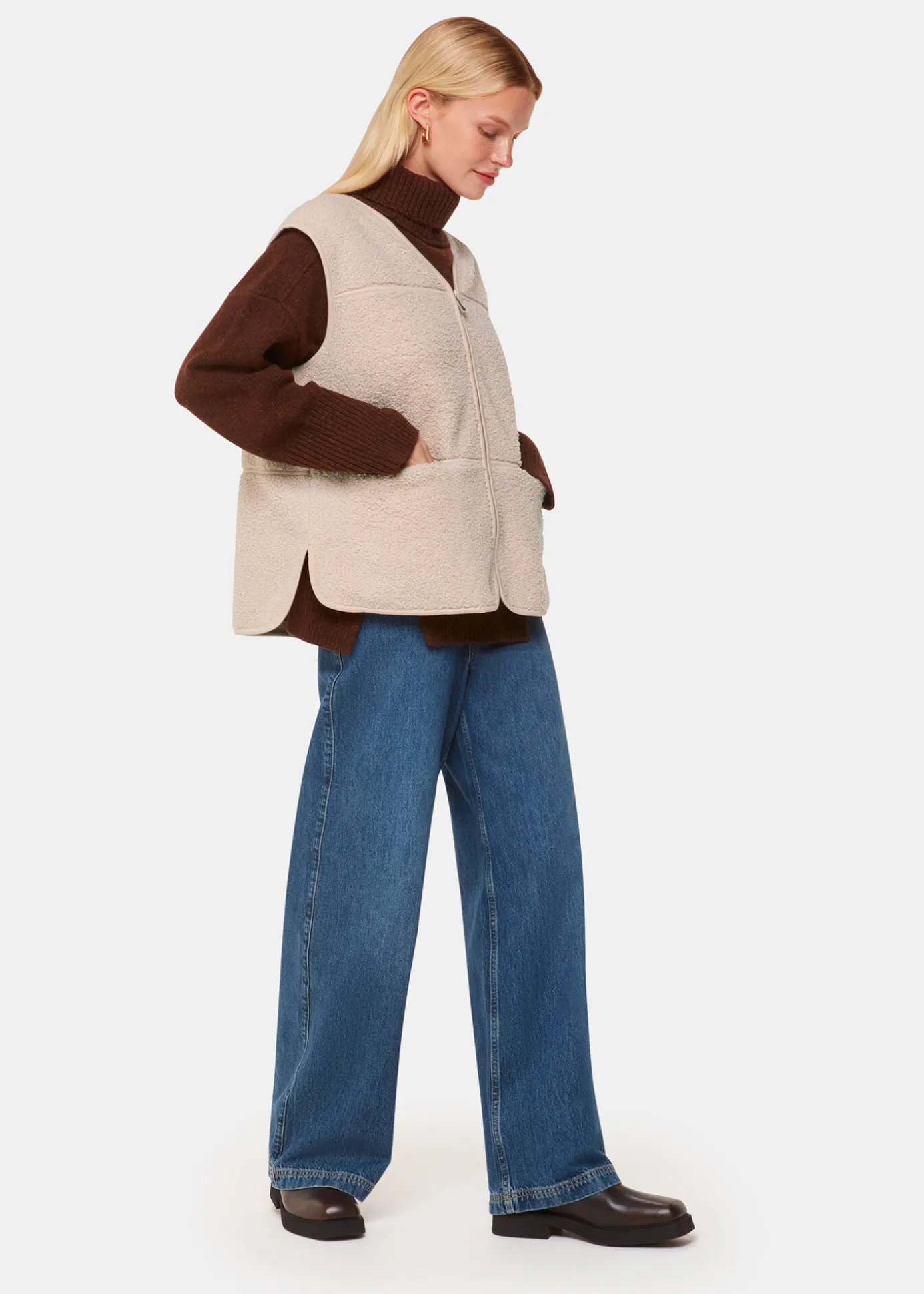 Ivory Josie Fleece Gilet