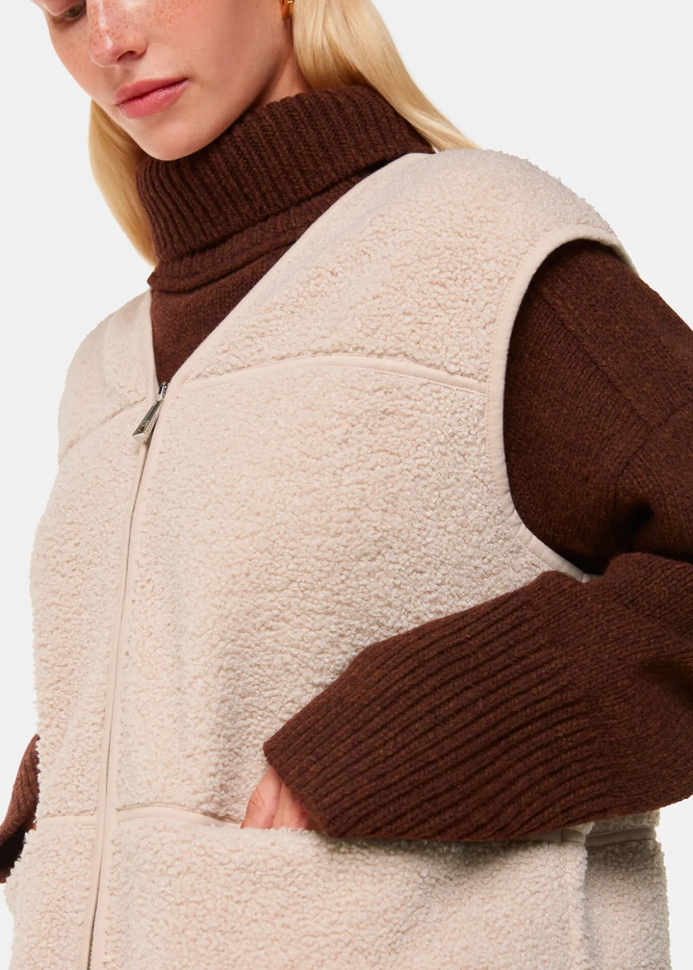 Ivory Josie Fleece Gilet