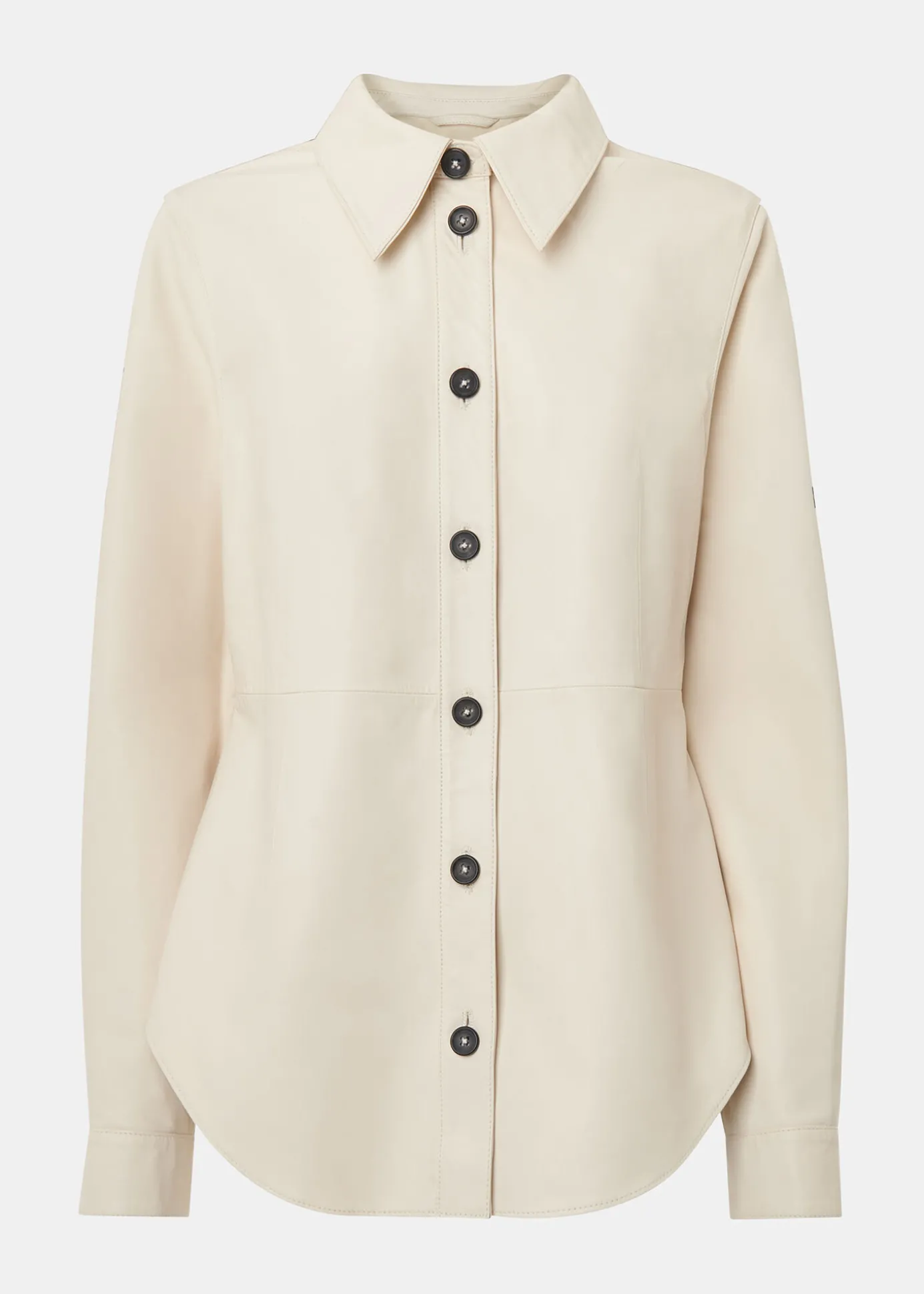Ivory Kelly Slim Leather Shirt